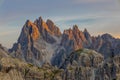 View from Tre Cime di Lavaredo peaks, Dolomiti Alps